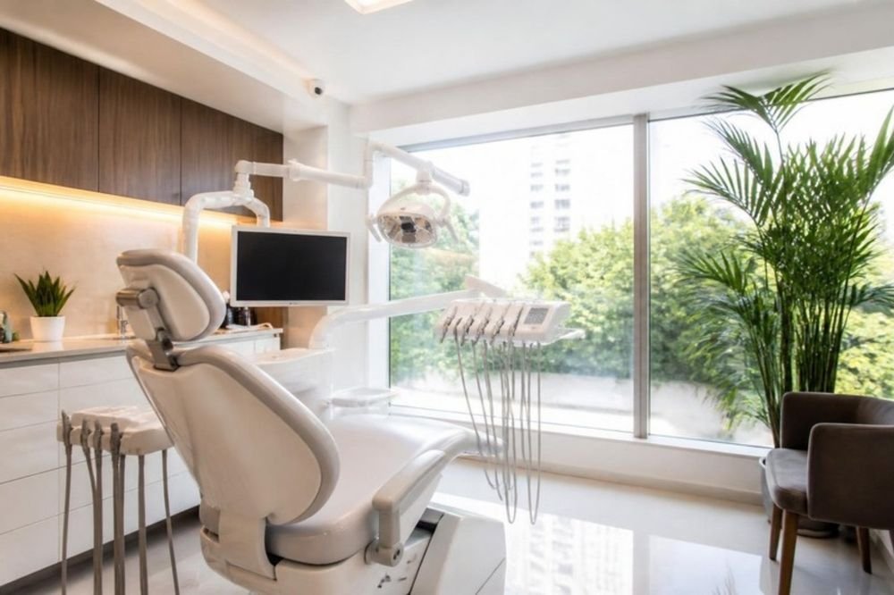 A bright, modern dental clinic (AI-generated illustration)